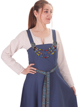 Canna Cotton Blue - Medieval Viking Apron Dress